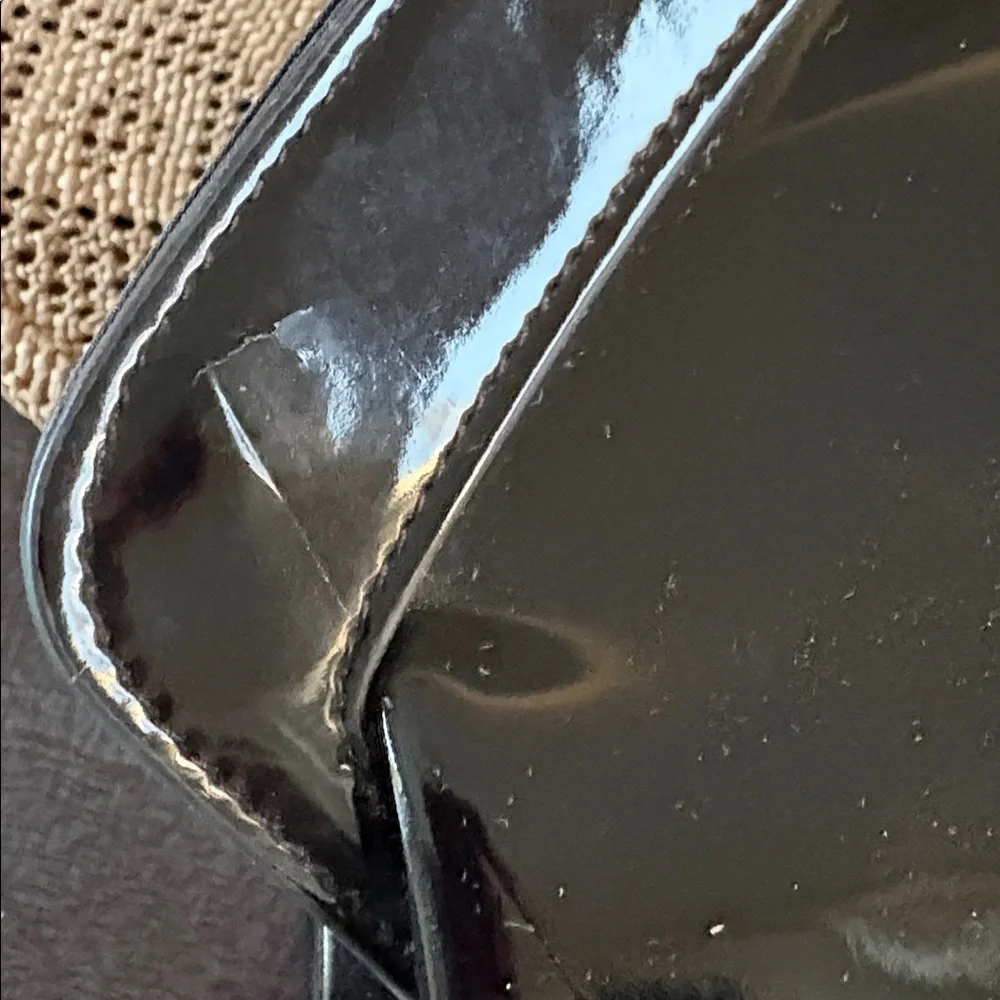Dior Beauty Black Patent Leather Makeup Bag